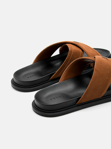 PEDRO Icon Leather Heel Sandals, Black