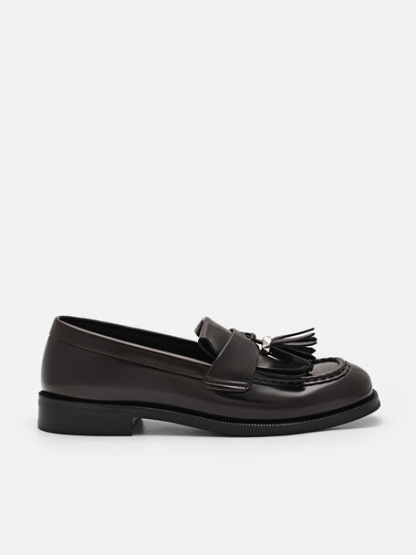 Asher Tassel Loafer in Pixel, Wine, hi-res
