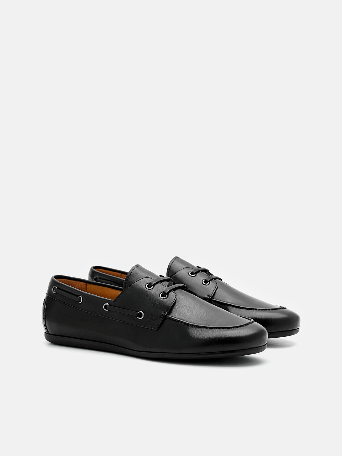 Sepatu Boat Kulit, Black, hi-res