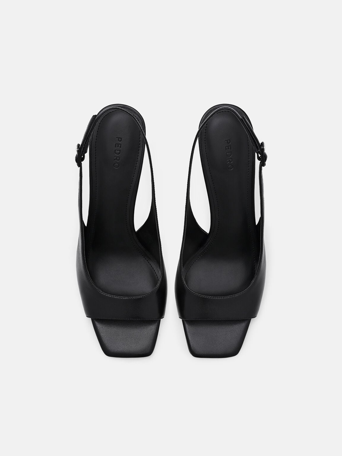 Marina Sandal Hak Kulit, 