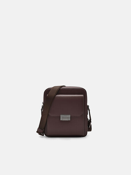 Henry Leather Sling Bag, Dark Brown, hi-res