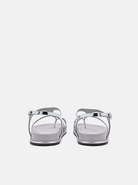 PEDRO Icon Leather Heel Sandals, Black