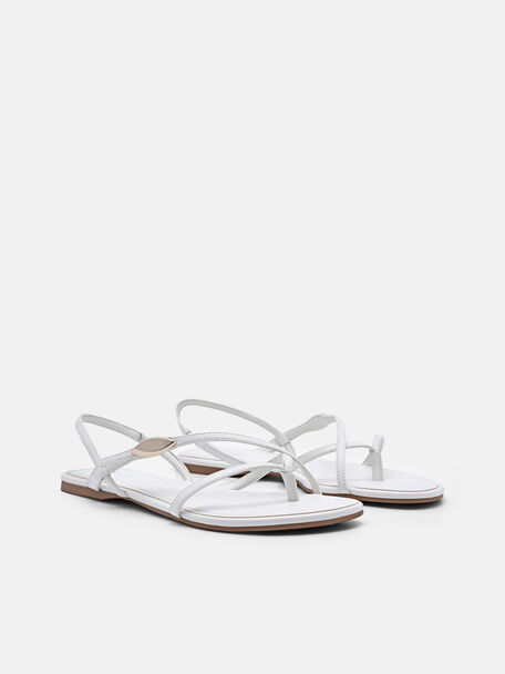 PEDRO Icon Leather Heel Sandals, Black