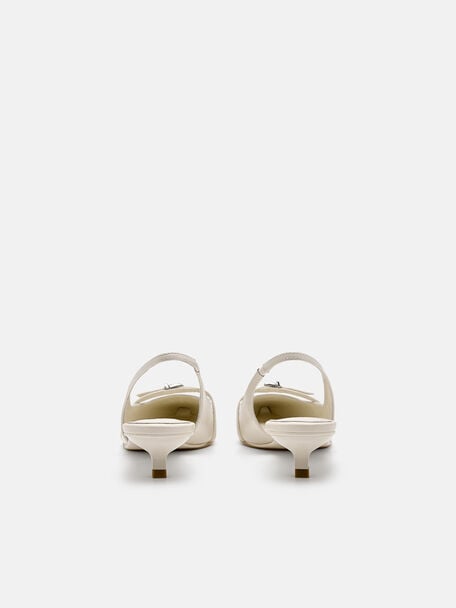 PEDRO Icon Leather Heel Sandals, Black