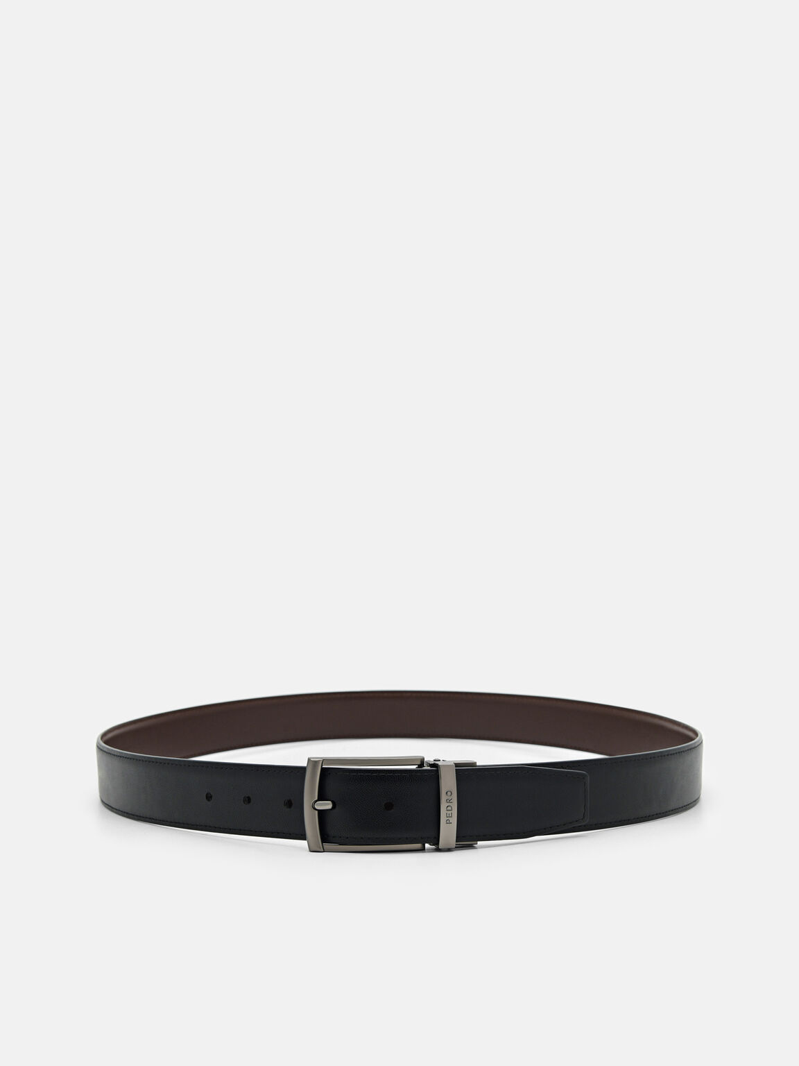 Leather Reversible Pin Belt, 