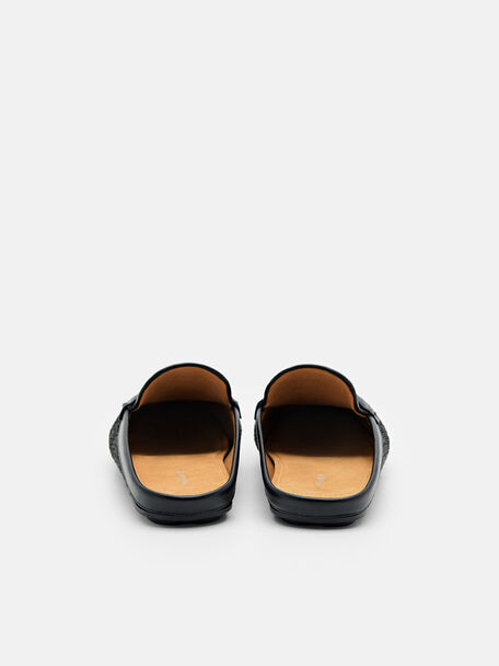 PEDRO Icon Leather Heel Sandals, Black
