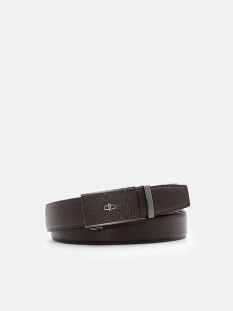 Embossed Leather Automatic Belt, , hi-res