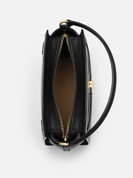 Tas Tangan Kulit dengan Sabuk, 