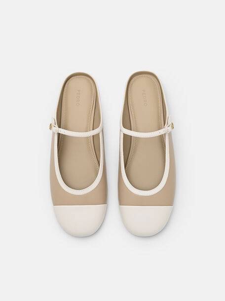 Sepatu Mules dengan Ujung Cap Toe, 