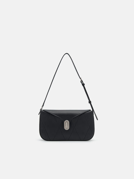 Tas Bahu Berlapis Elin, Black