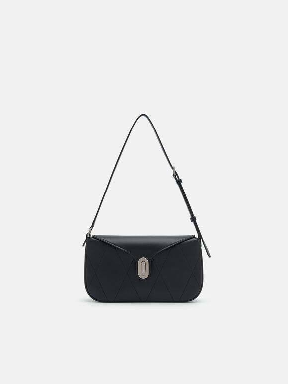 Tas Bahu Berlapis Elin, Black