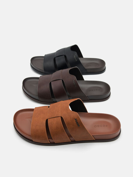 Woven Slide Sandals, , hi-res