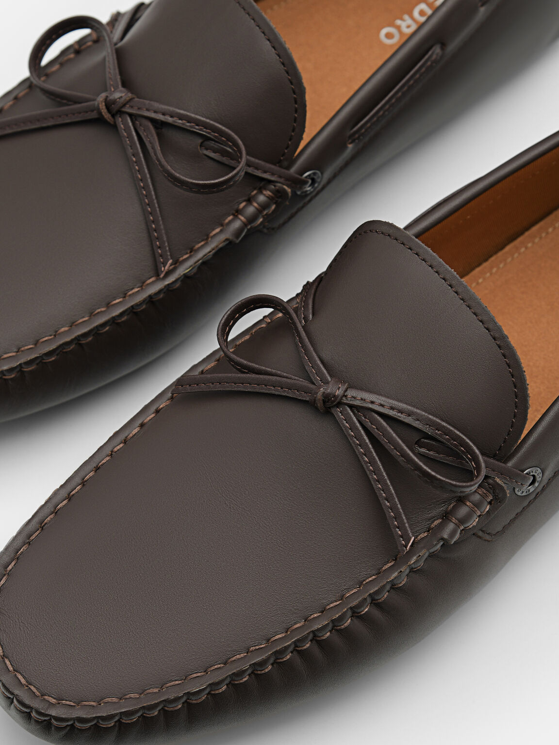 Leather Bow Driving Shoes, 