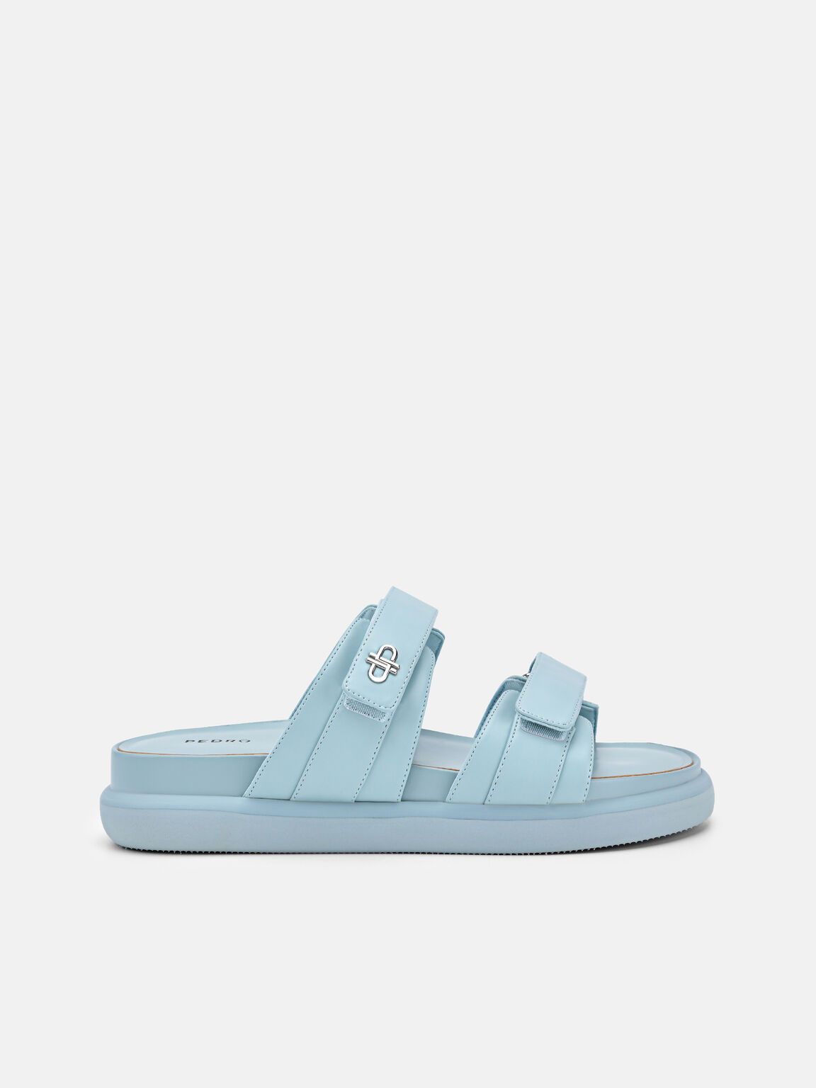 Velcro Slip-On Sandals, Aqua, hi-res