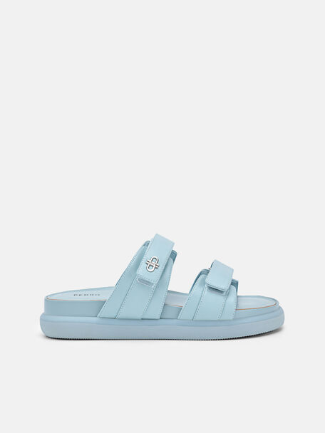 Velcro Slip-On Sandals, Aqua, hi-res