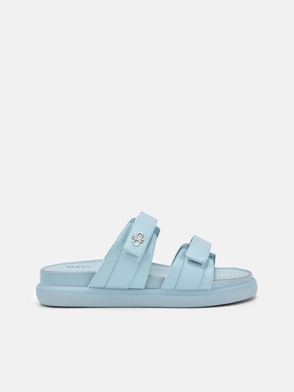 Velcro Slip-On Sandals, Aqua, hi-res