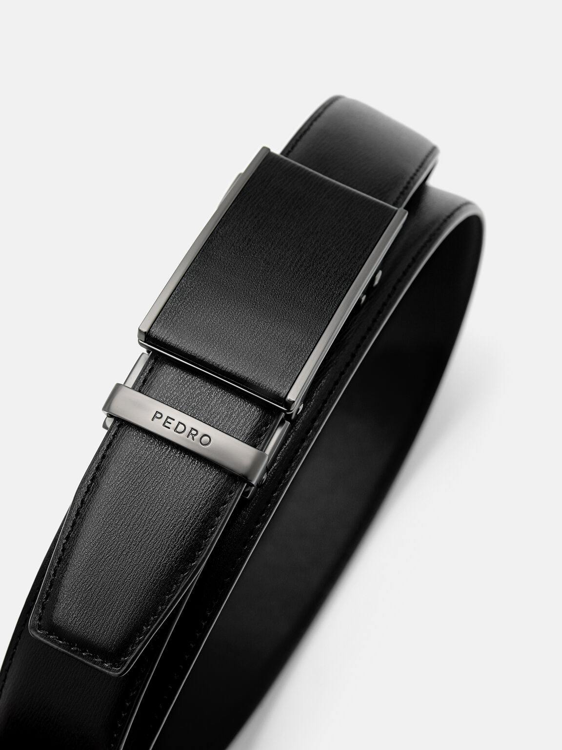 Embossed Leather Automatic Belt, 
