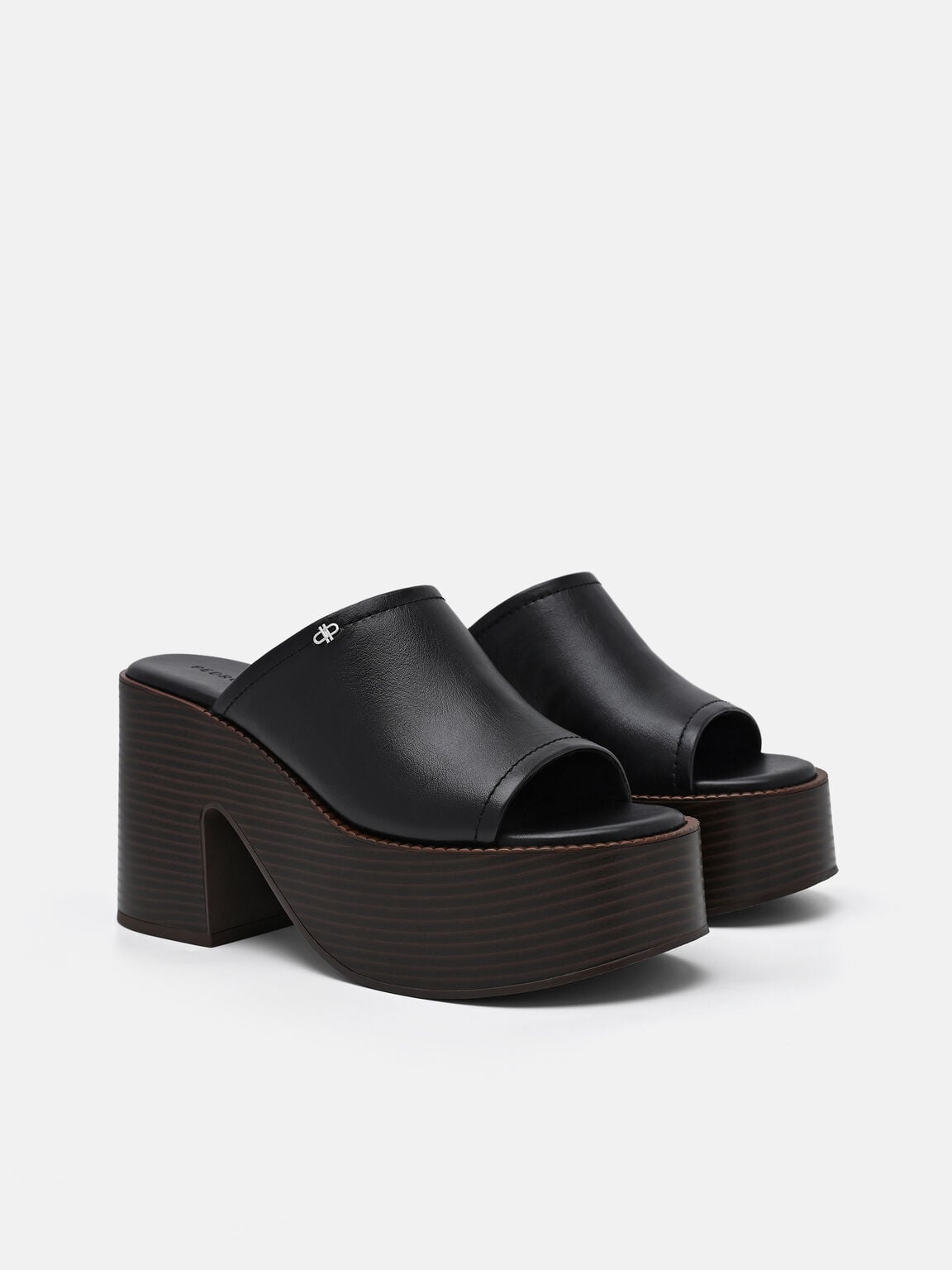 Estella Leather Platform Wedge Sandals, , hi-res