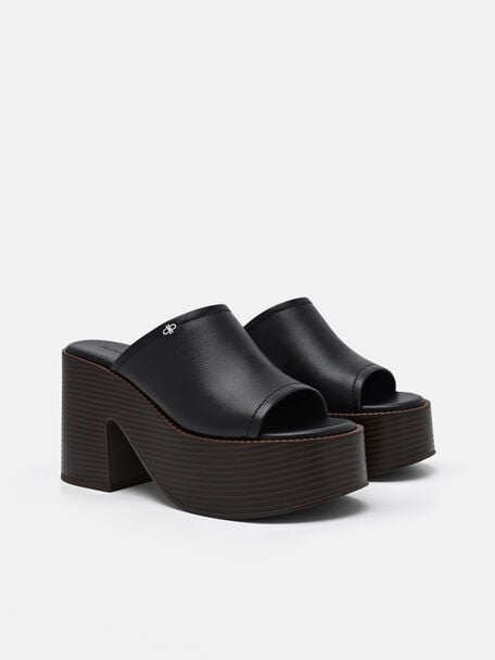 Estella Leather Platform Wedge Sandals, , hi-res