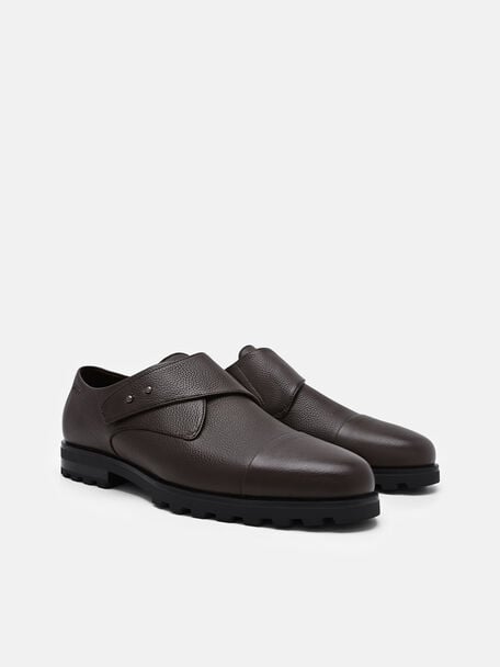 Flint Leather Monkstrap Shoes, , hi-res
