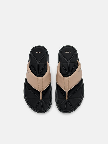 PEDRO Icon Leather Heel Sandals, Black