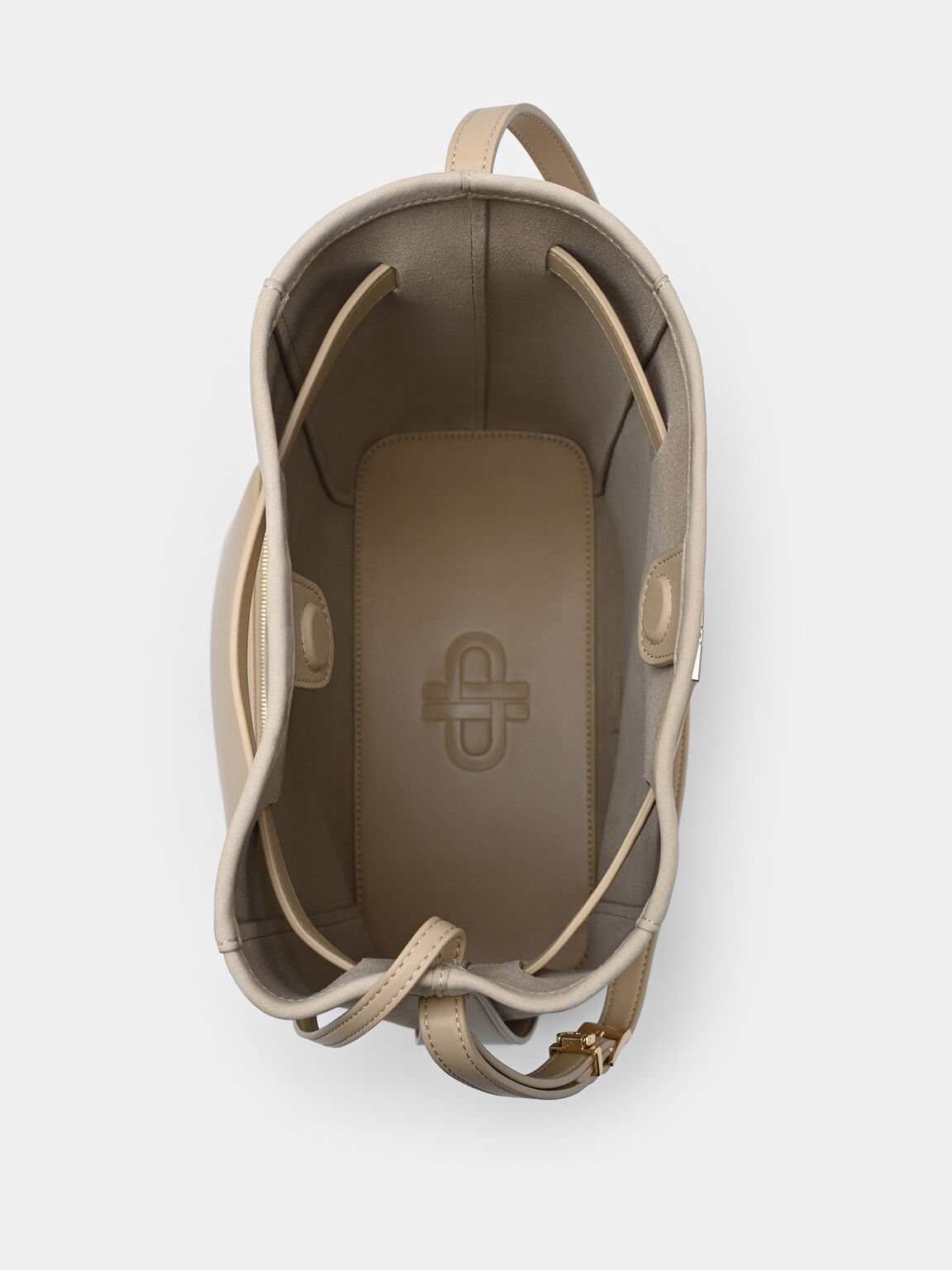 Tas Bucket Kulit Jatte dengan Sabuk, , hi-res