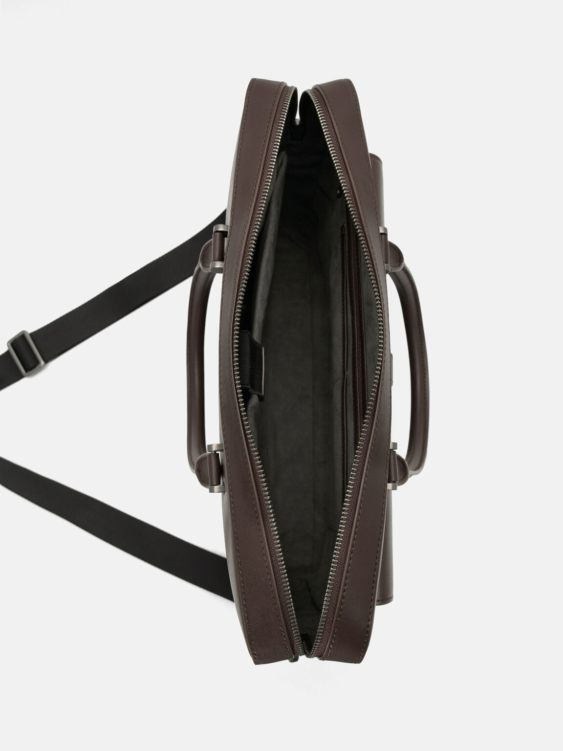 Saffiano Leather Briefcase, , hi-res