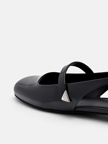 PEDRO Icon Leather Heel Sandals, Black