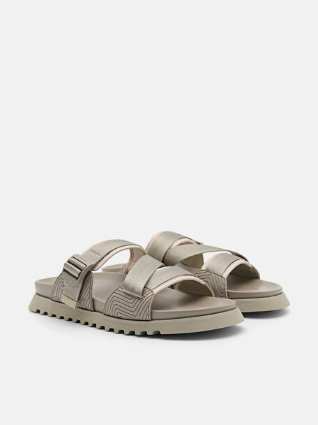 PEDRO Icon Leather Heel Sandals, Black