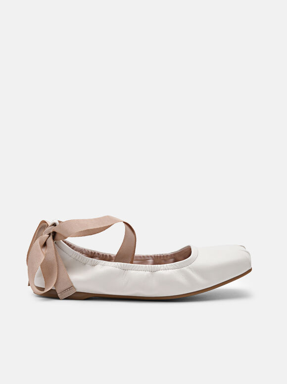 Lexa Leather Ballerina Flats, 