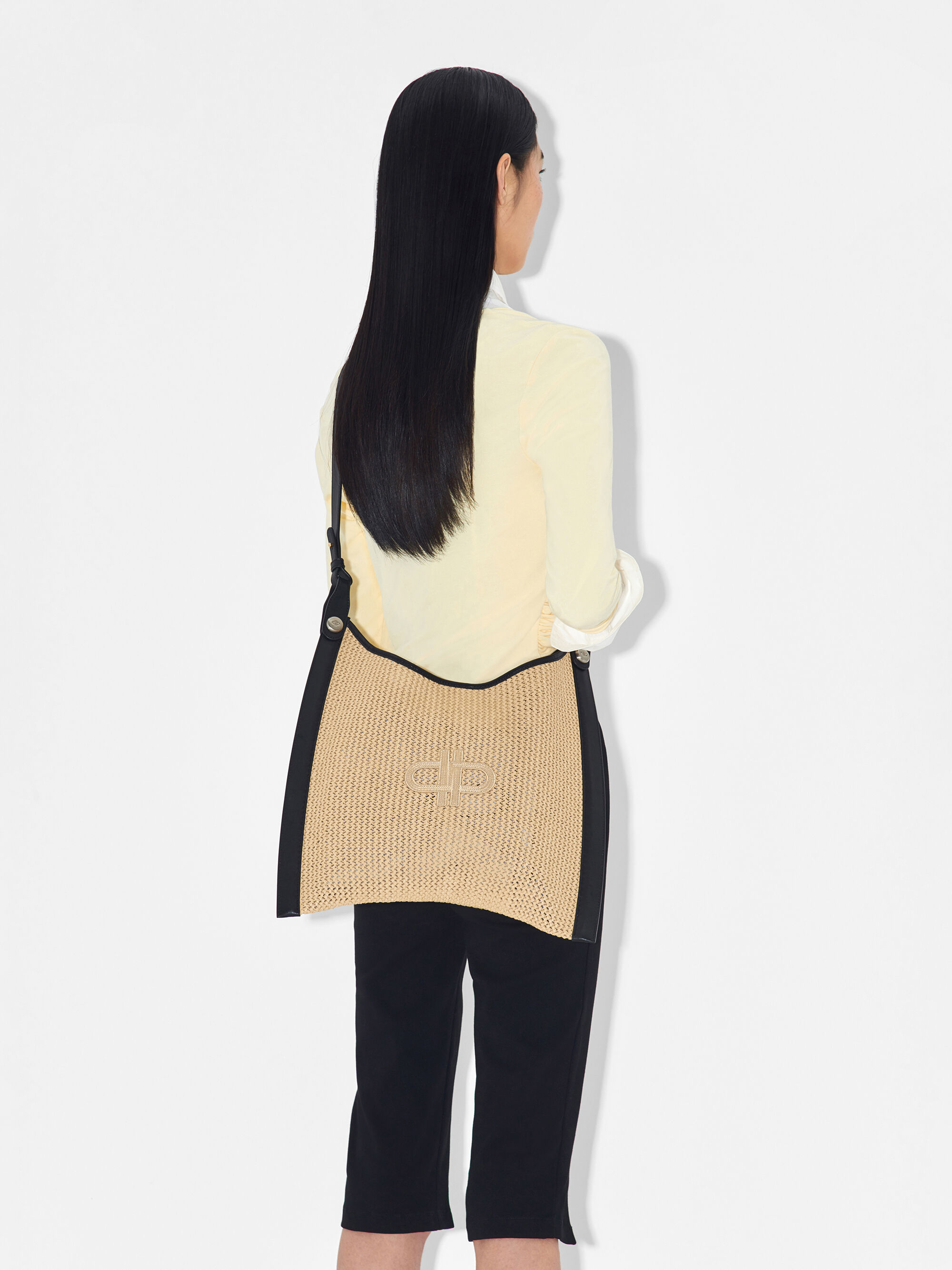 PEDRO Icon Raffia Shoulder Bag ラフィア ハーフムーン/送料込 PEDRO Icon Oversized Raffia Shoulder Bag - Multi - PEDRO ID