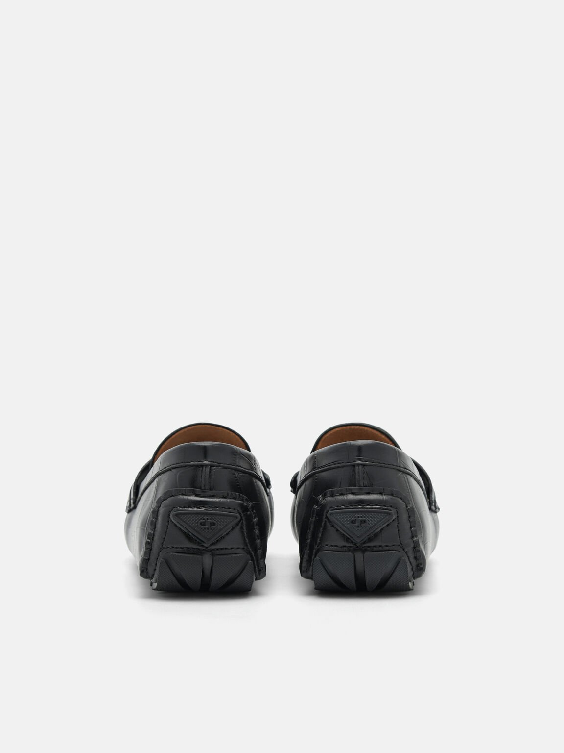 PEDRO Icon Croc-Embossed Leather Driving Shoes, 