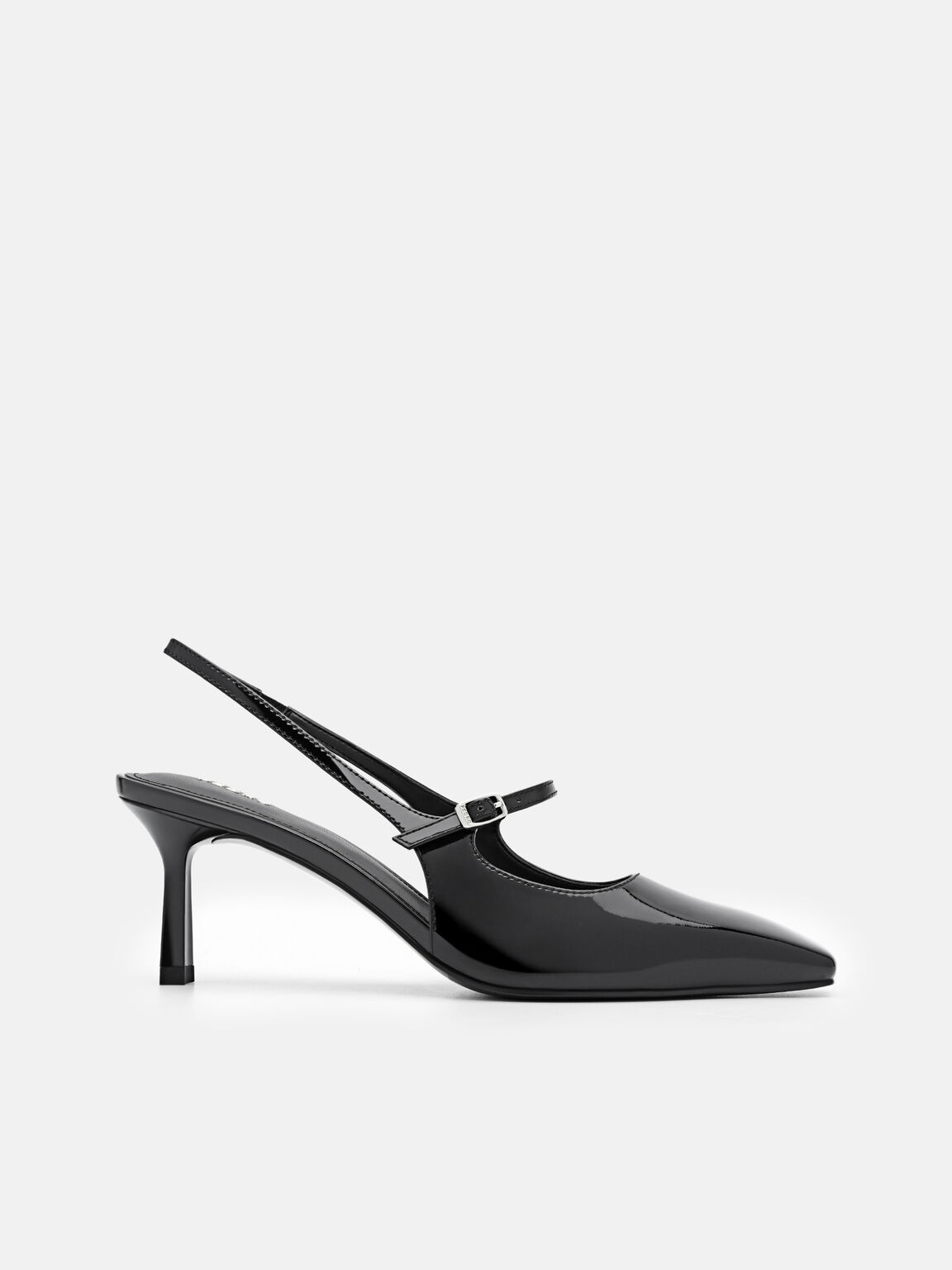 Sepatu Hak Slingback Kulit, , hi-res