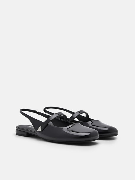 PEDRO Icon Leather Heel Sandals, Black