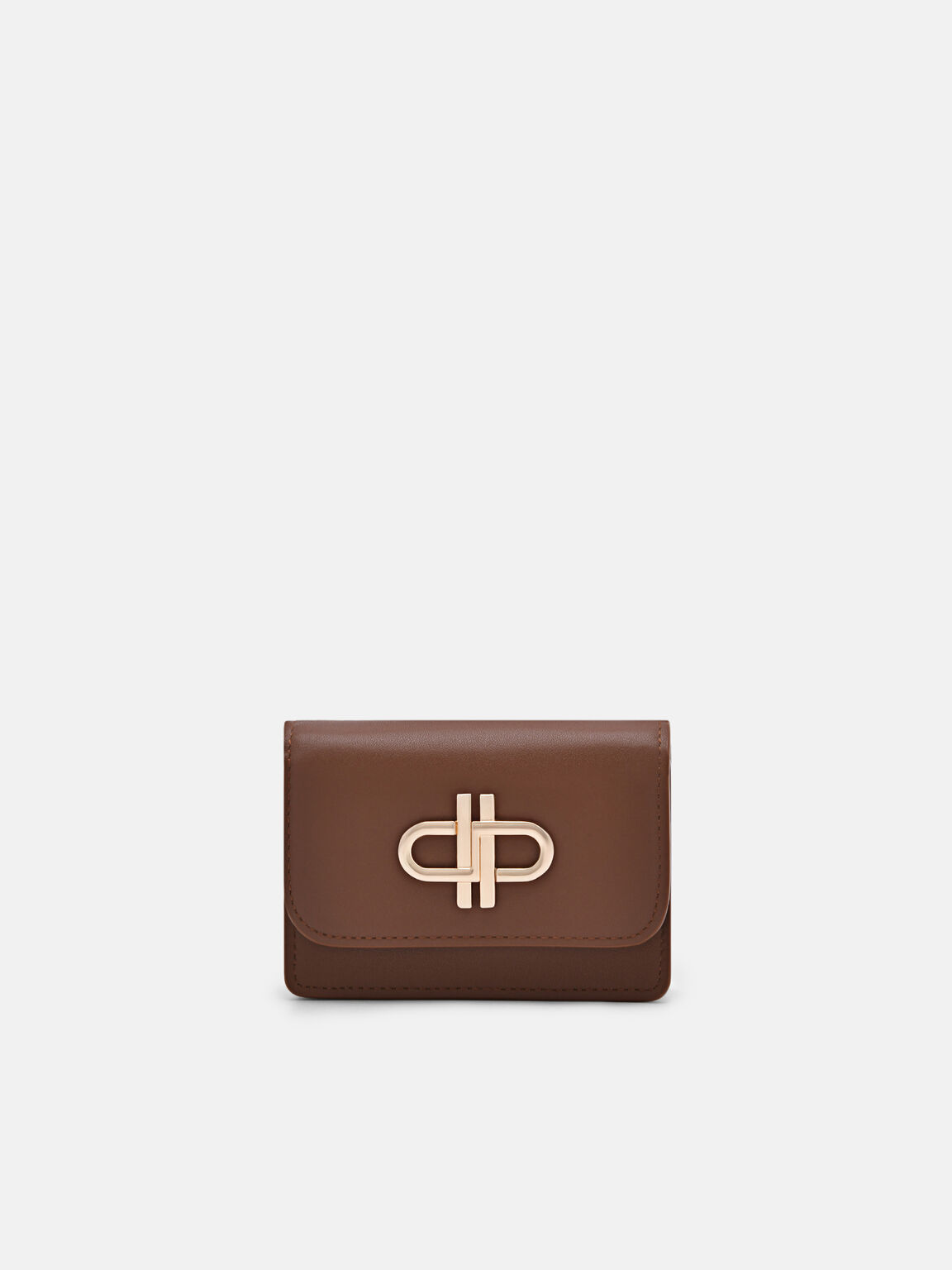 Tempat Kartu Lipat Dua Kulit PEDRO Icon, Brown