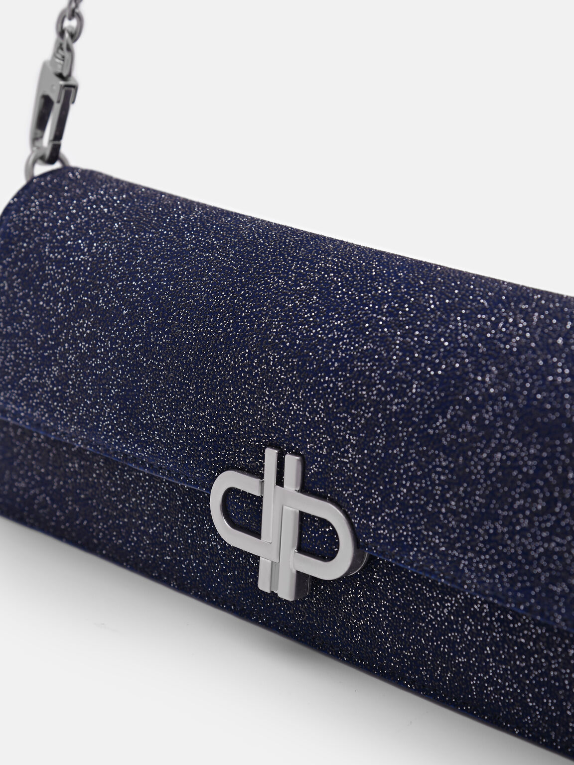 PEDRO Icon Glitter Suede Clutch Bag, 