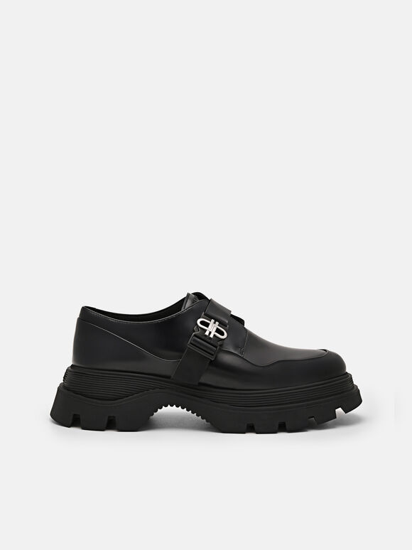 PEDRO Icon Leather Loafers, Black