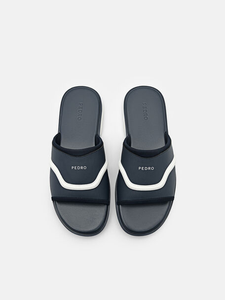 PEDRO Icon Leather Heel Sandals, Black
