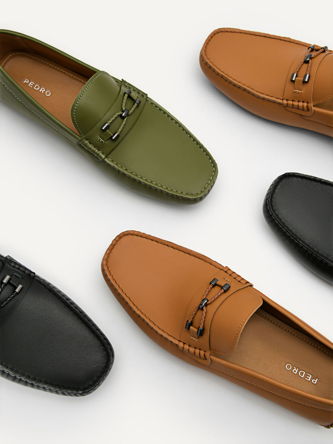 Sepatu Mengemudi Kulit Horsebit, 