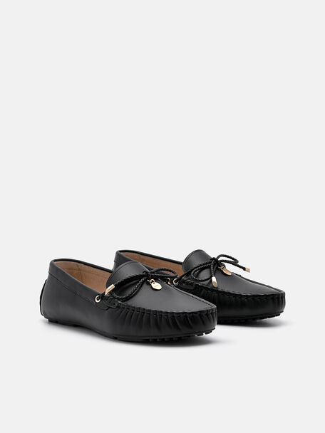 PEDRO Icon Leather Heel Sandals, Black