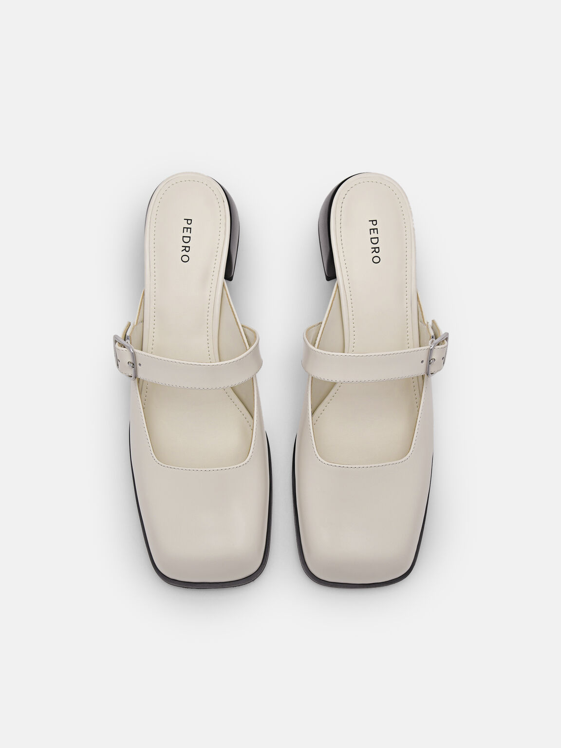 Varsha Leather Heel Mules, 