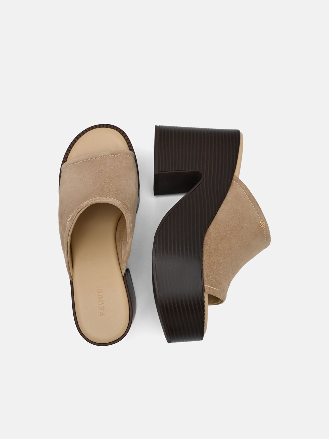Estella Suede Platform Wedge Sandals, , hi-res