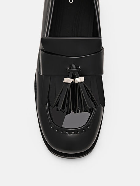 PEDRO Icon Leather Heel Sandals, Black