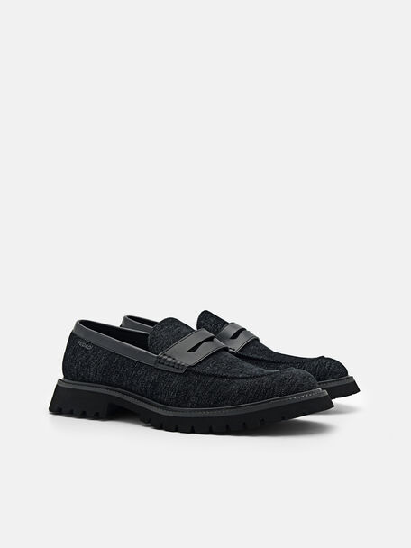 PEDRO Icon Leather Heel Sandals, Black