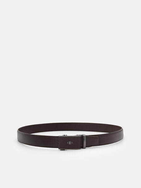 Embossed Leather Automatic Belt, , hi-res