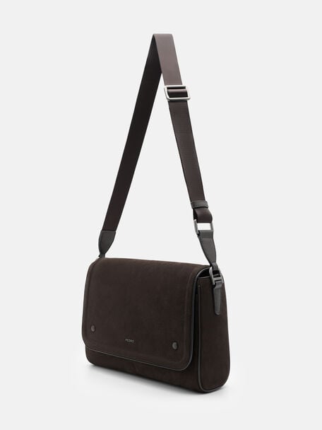 Patrice Leather Messenger Bag, 