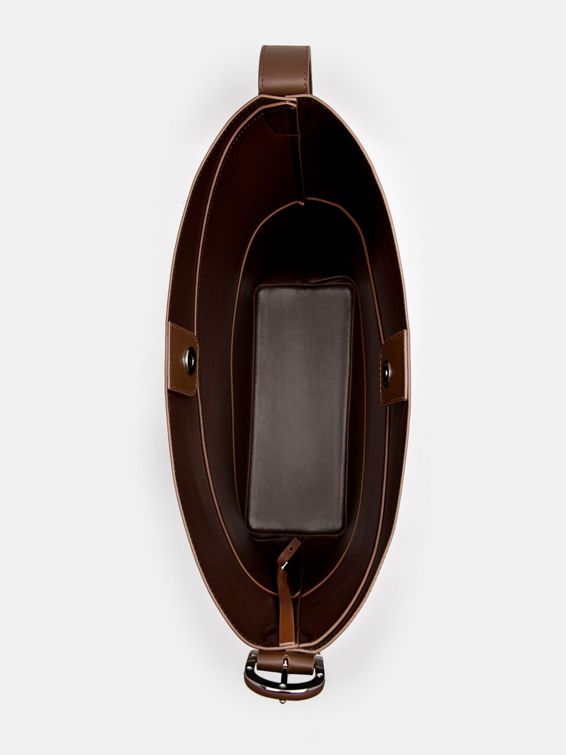 Tas Bridget Oversized Bucket, Dark Brown