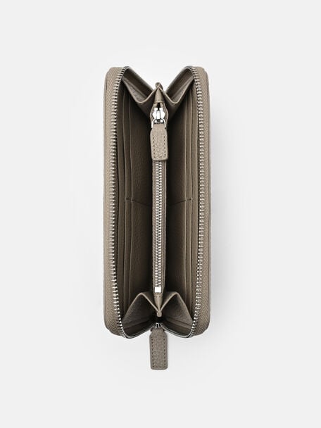 Tumbled Leather Long Wallet, 