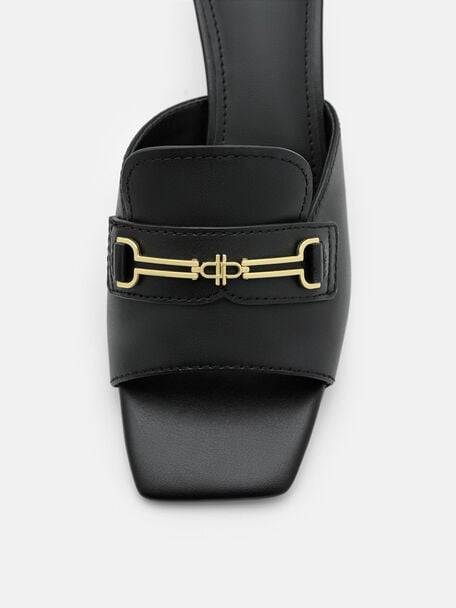 Alistair Leather Horsebit Heel Sandals, , hi-res