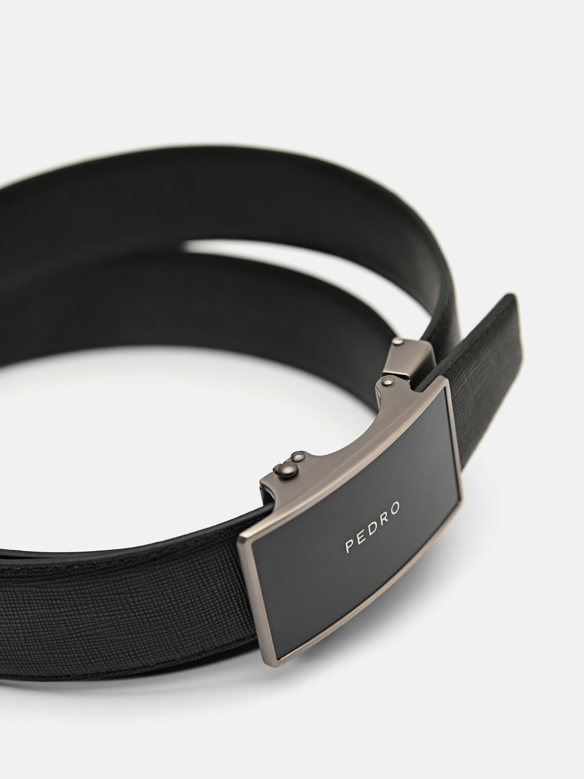 Embossed Leather Automatic Belt, 